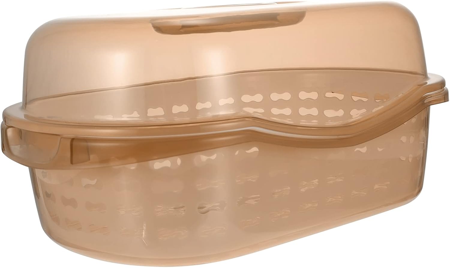 YARDWE Estante para tapa de cocina, colador con tapa, estante de secado de botellas, cesta de almacenamiento para frutas, verduras, color caqui,