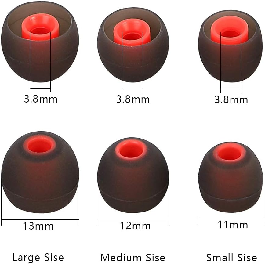 Brandless Puntas de silicona para auriculares de repuesto para auriculares Tapón Eartips Tips Eargels 9 pares SML