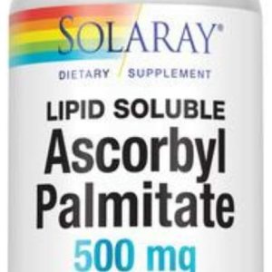 SOLARAY Palmitato de ascorbilo Vitamina C 500mg  Antioxidante, función inmunológica, apoyo para la salud ósea, articular y nerviosa  60 cápsulas SOLARAY Palmitato de ascorbilo Vitamina C 500mg  Antioxidante, función inmunológica, apoyo para la salud ósea, articular y nerviosa  60 cápsulas