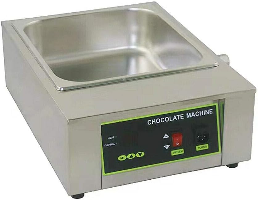 Olla de fusión de chocolate eléctrico de acero inoxidable Melter 1 tanque termostato calentador de chocolate máquina 110 V 1000 W