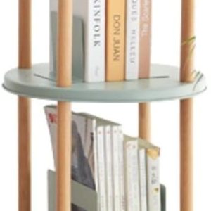 Estantería giratoria de haya 100% sólida, 360, estante de almacenamiento de esquina de pie en torre y mesa auxiliar para sofá para sala de estar, Estantería giratoria de haya 100% sólida, 360, estante de almacenamiento de esquina de pie en torre y mesa auxiliar para sofá para sala de estar,