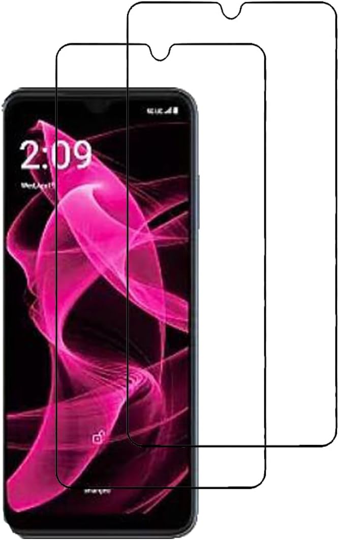 Paquete de 2 protectores de pantalla de vidrio templado Frontier Protector protector para T-Mobile Revvl 6X 5G 2023