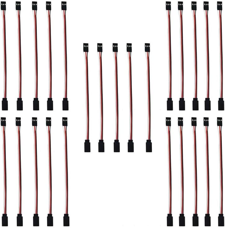 Extensión servo de 3 pines, macho y hembra JR Plug servo Cable de extensión de plomo, utilizado para aviones RC Quadcopter (6 tamaños) 5.9 in5.9