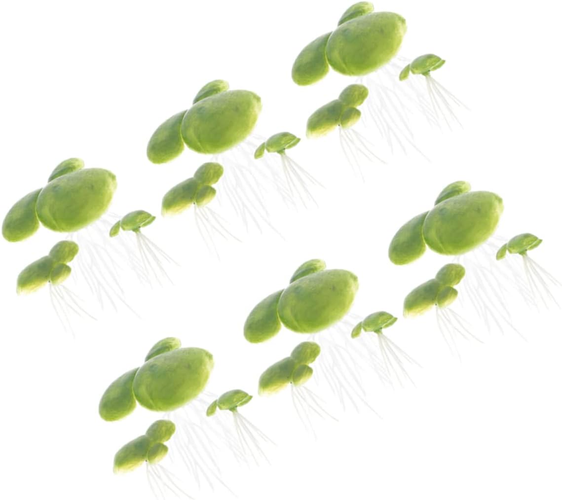 18 Uds. Artificiales de acuario de lenteja de patito, accesorios de decoración de pecera de cristal, mini plantas, lirio, almohadillas de adorno,