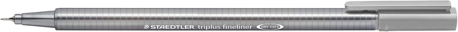 STAEDTLER Triplus Fineline 334  Punta Superfina 0.012 in Plata Gris