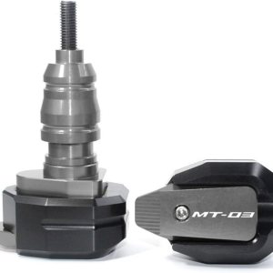 Para MT-03 MT-25 YZF R3 R25 con logotipo motocicleta caída marco de protección deslizante Anti Crash Pad Regulador (Color  MT-03 Titanio) Para MT-03 MT-25 YZF R3 R25 con logotipo motocicleta caída marco de protección deslizante Anti Crash Pad Regulador (Color  MT-03 Titanio)
