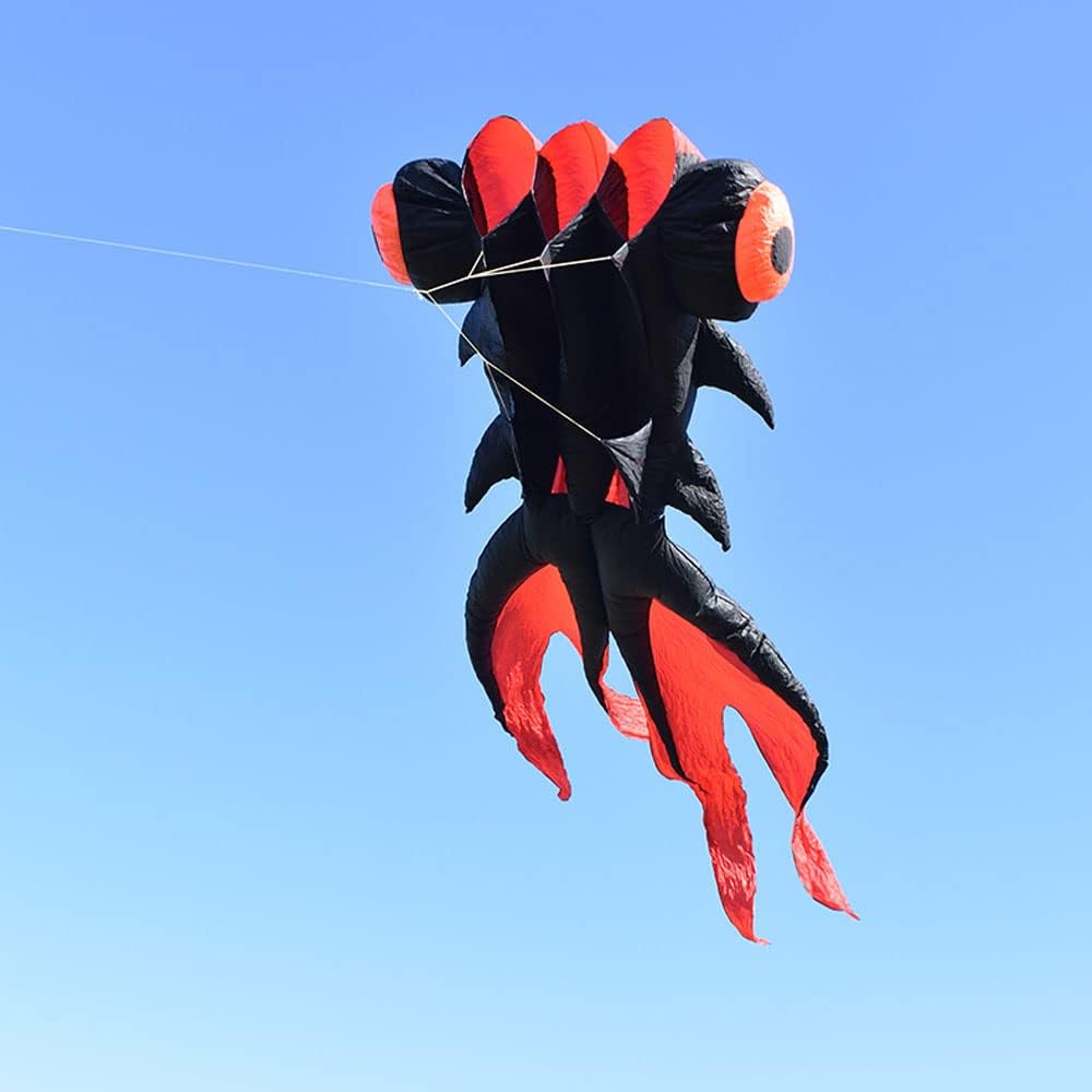 Cometa inflable súper grande de 36 pies para adultos, para deportes al aire libre, fácil de volar (oro rosa)