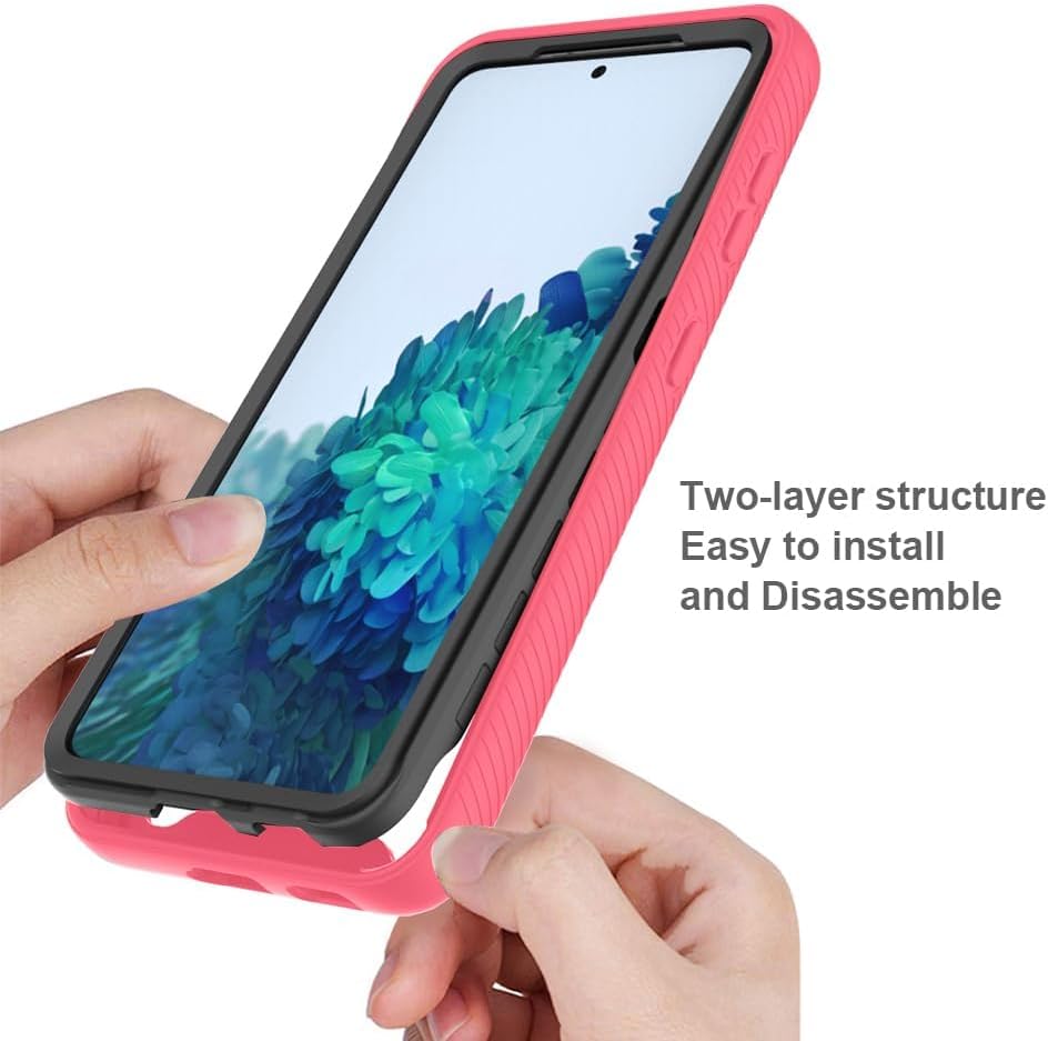 Asuwish Funda de teléfono para Samsung Galaxy S21 5G de 6.2 pulgadas con protector de pantalla de vidrio templado y soporte delgado, híbrida,