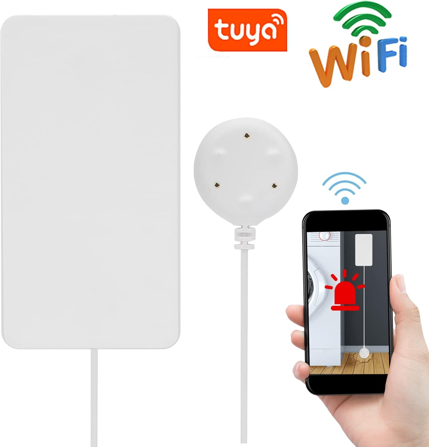 Detector inteligente de fugas de agua WiFi FloodSensor alarma para Tuya, seguridad doméstica, notificación de APP
