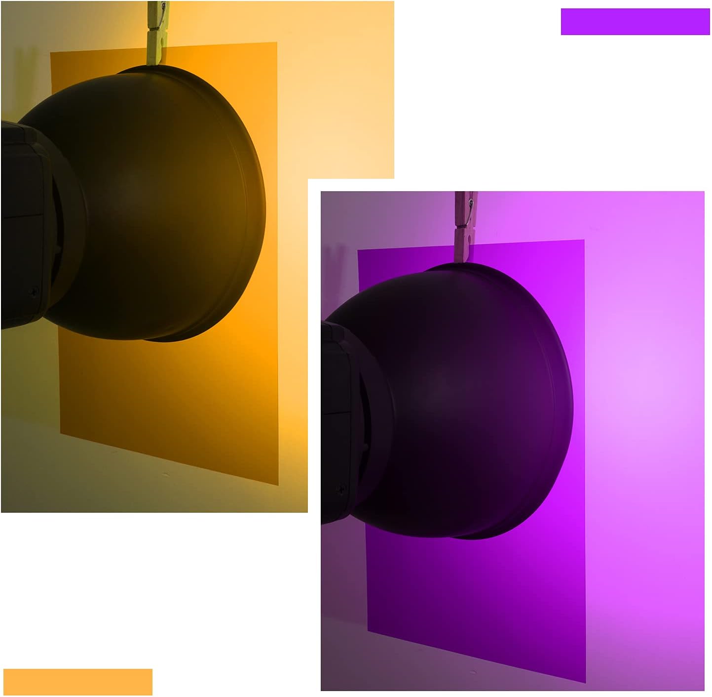 12 piezas de filtro de gel de Halloween de color para corrección de Halloween, filtro de luz de gel transparente, láminas de plástico para lectura,