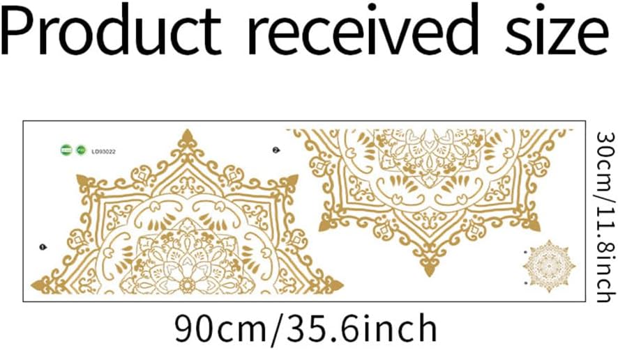 Pegatinas de pared de flores de mandala, calcomanías de pared de vinilo bohemio para sala de estar, dormitorio, decoración de pared A
