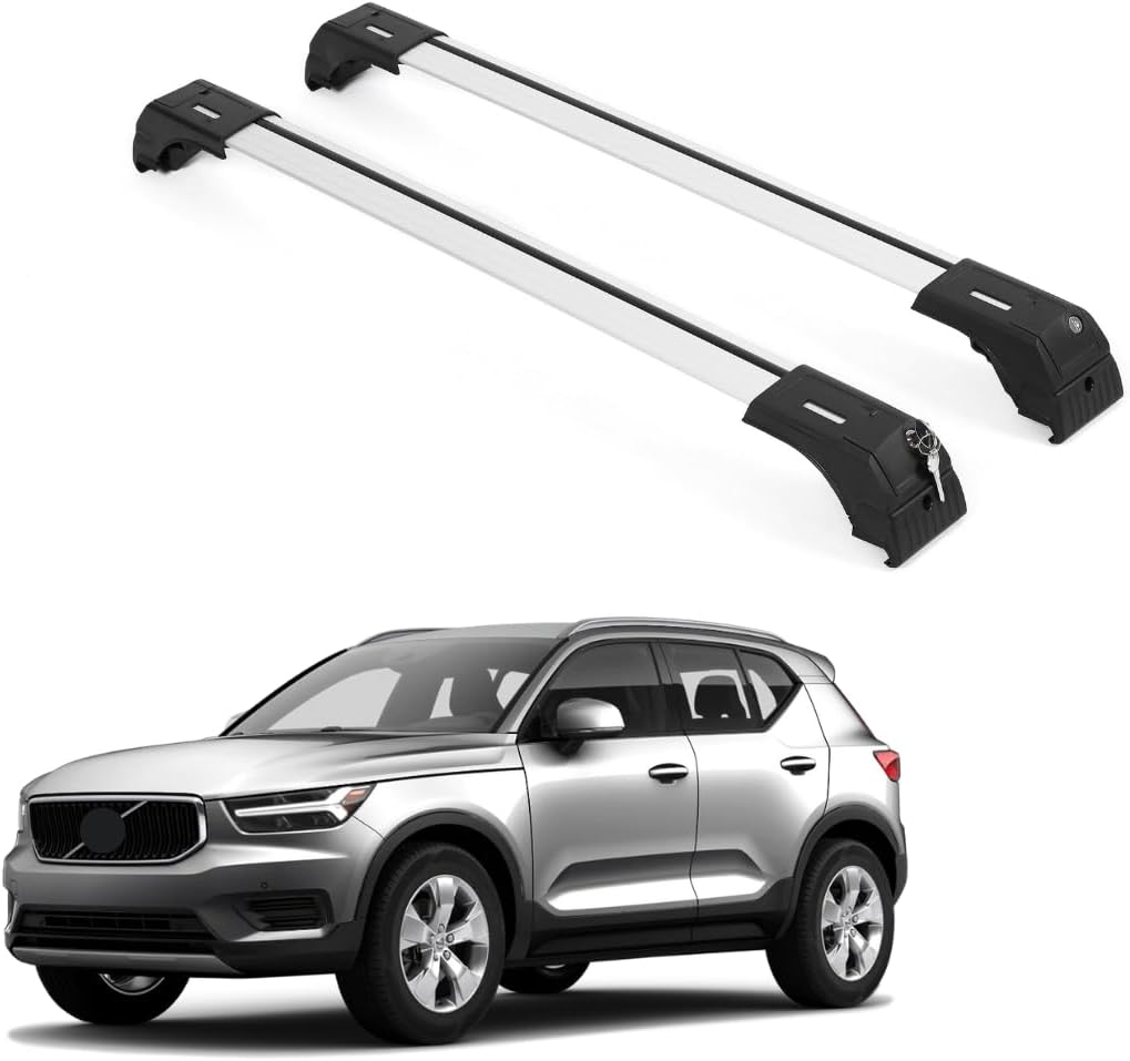 Barras transversales de techo para Volvo XC40 2018-2023  Barras transversales de aluminio antirrobo para techo, portaequipaje, kayak, canoa,