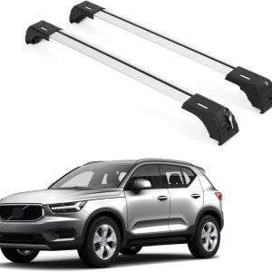Barras transversales de techo para Volvo XC40 2018-2023  Barras transversales de aluminio antirrobo para techo, portaequipaje, kayak, canoa, Barras transversales de techo para Volvo XC40 2018-2023  Barras transversales de aluminio antirrobo para techo, portaequipaje, kayak, canoa,