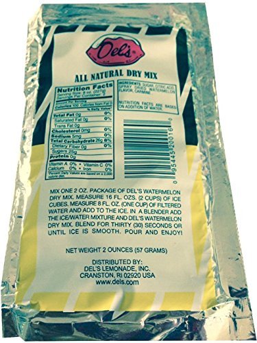 Del’s – Mezcla de limonada natural y mezcla de sandía – Paquete de 8 unidades