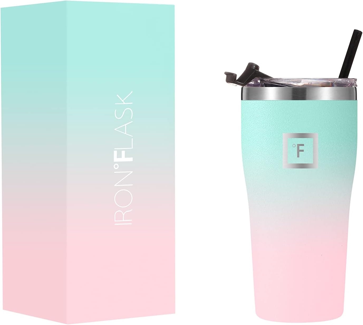 IRON FLASK – Vaso Rover Tumbler de 24 onzas y 28 onzas, a prueba de fugas, acero inoxidable con aislamiento al vacío, moderno y de doble pared,