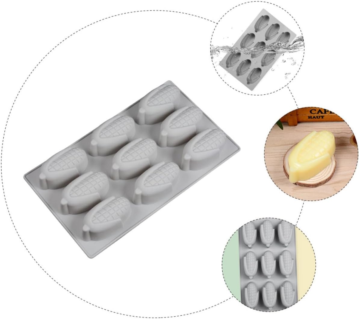 GOOHOCHY Molde de galletas de silicona molde de chocolate para resina suministros de hornear lindo molde de chocolate antiadherente lindo molde para