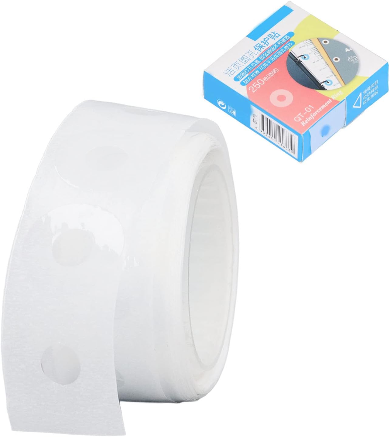 250 calcomanías de refuerzo perforadas impermeables de PVC de producción de bricolaje, calcomanías de reparación protectoras, calcomanías de