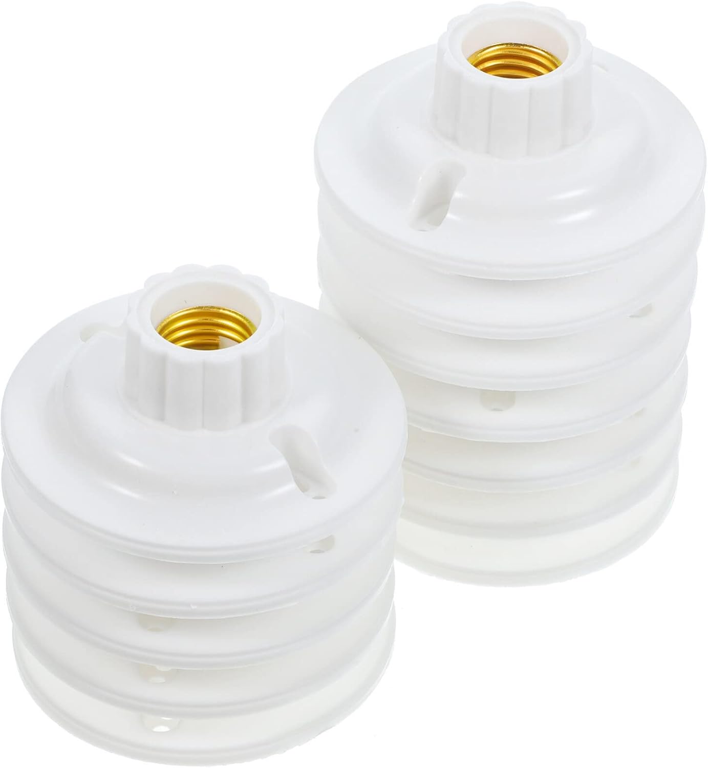 LIFKOME Base de bombilla redonda E27 Lámpara LED blanca Base de tornillo 12 unids Soporte de bombilla halógena Convertidor de bombilla Base de