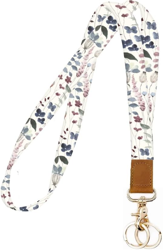 NUGGHU Cordones para llaves, llavero largo duradero para mujeres y hombres, lindo cordón para el cuello para soporte de tarjetas de identificación,