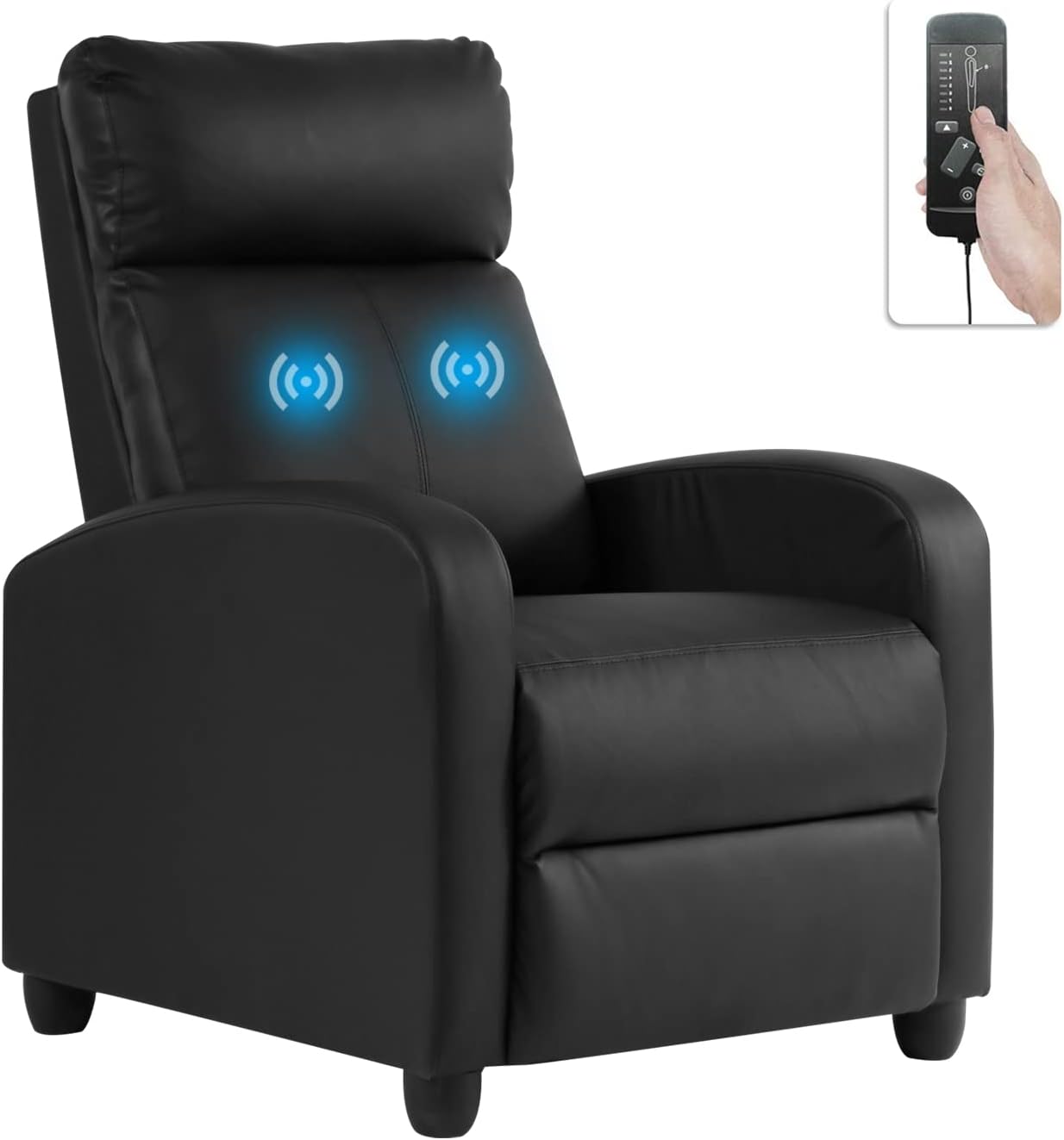 TYNB SS-AC207-B – Silla reclinable de masaje, sala de estar, sofá de lectura, asiento de cine en casa, silla moderna, fácil de descansar, asiento