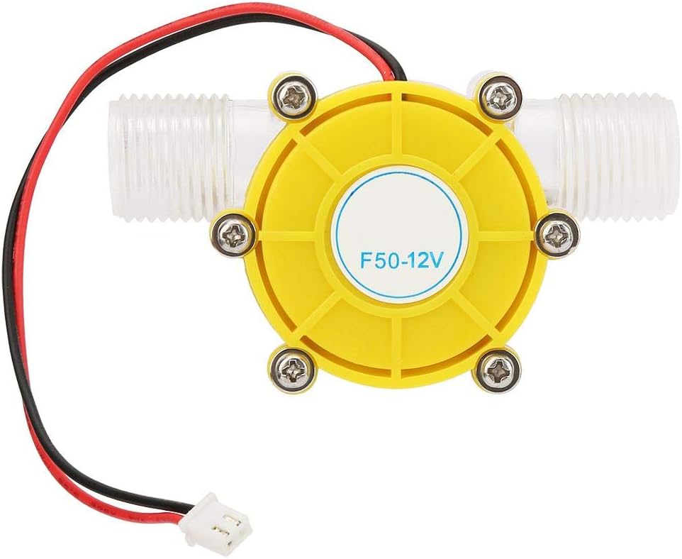 F50 Regulado DC Micro Generador Hidroeléctrico Microhidráulico Bomba de flujo de agua de CC Turbina Generador de energía hidroeléctrica (12V)