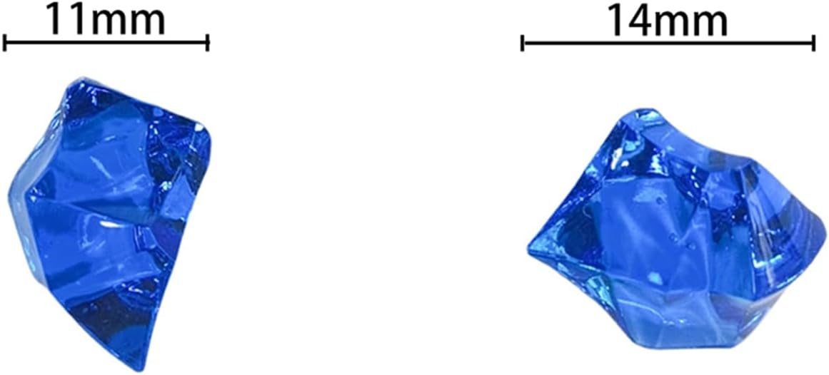 Featuman Joyas de plástico con gemas de cristal rojo, 400 piezas de cristales falsos de acrílico para centros de mesa, diamantes falsos cubos de