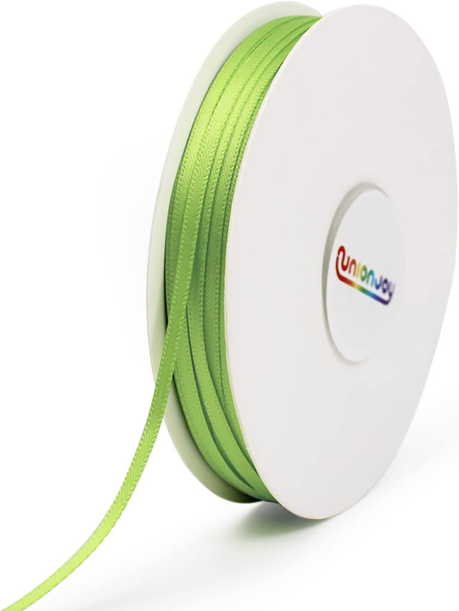 UnionJoy Cinta de 18 de pulgada de 100 yardas, cinta de satén de doble cara sólida para embalaje de regalos de bricolaje, fiestas, flores de boda,