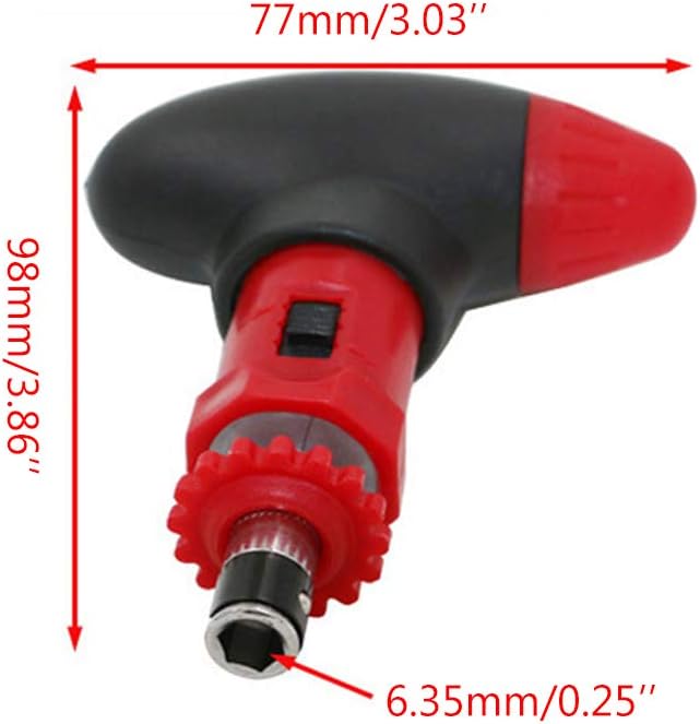 Manual para destornillador de trinquete tipo T Tornillo rápido Lote 0.250 in Rotar Para herramientas de trabajo para hombres