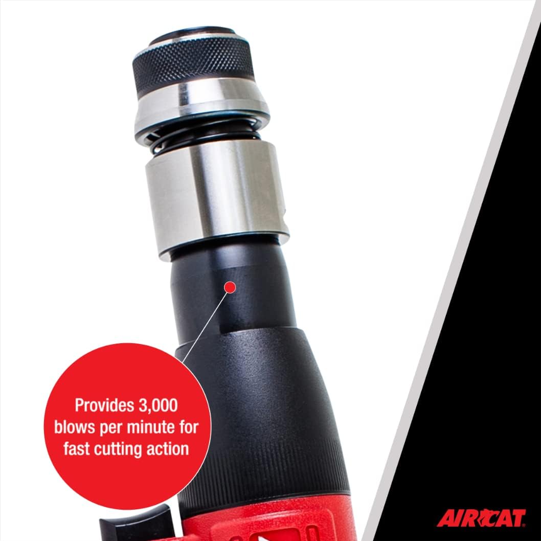 AIRCAT Herramientas neumáticas 5100-A-T martillo neumático compuesto de vástago de 0.401 pulgadas 3,000 BPM – Martillo