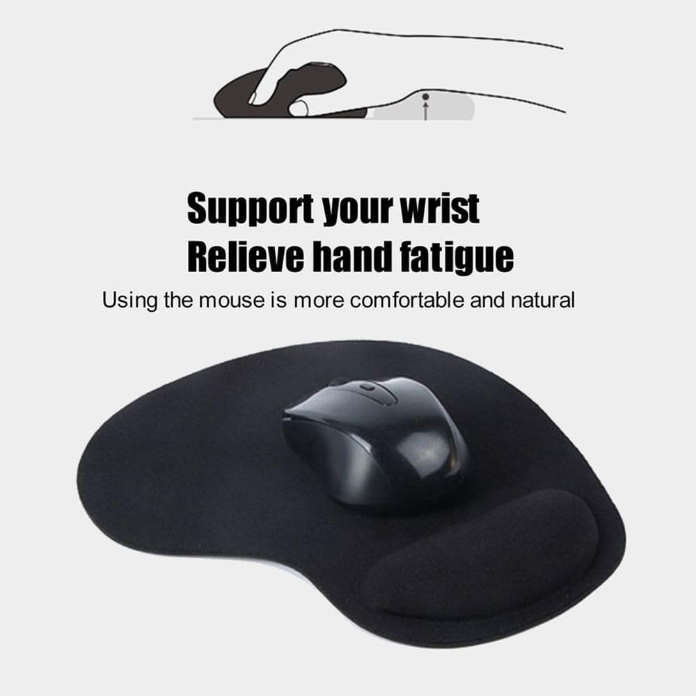 Alfombrilla de mouse ergonómica para computadora con soporte para reposamuñecas, base antideslizante para juegos para el hogar, oficina, trabajo,