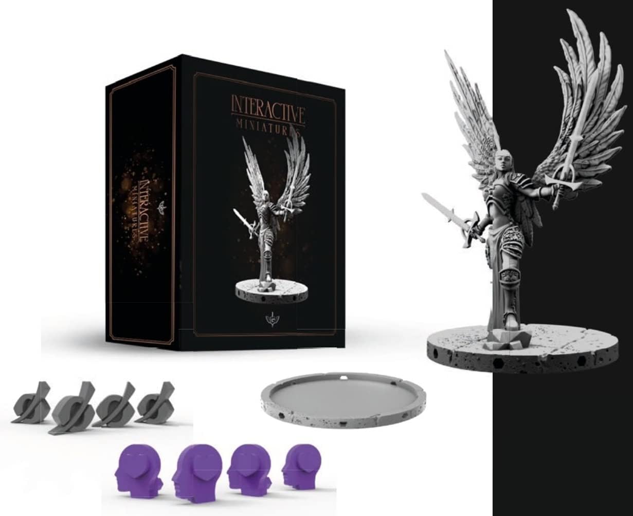 Miniaturas interactivas Angel – 1 modelo sin pintar por Game Start Studio – Compatible con DND y otros juegos de rol de mesa