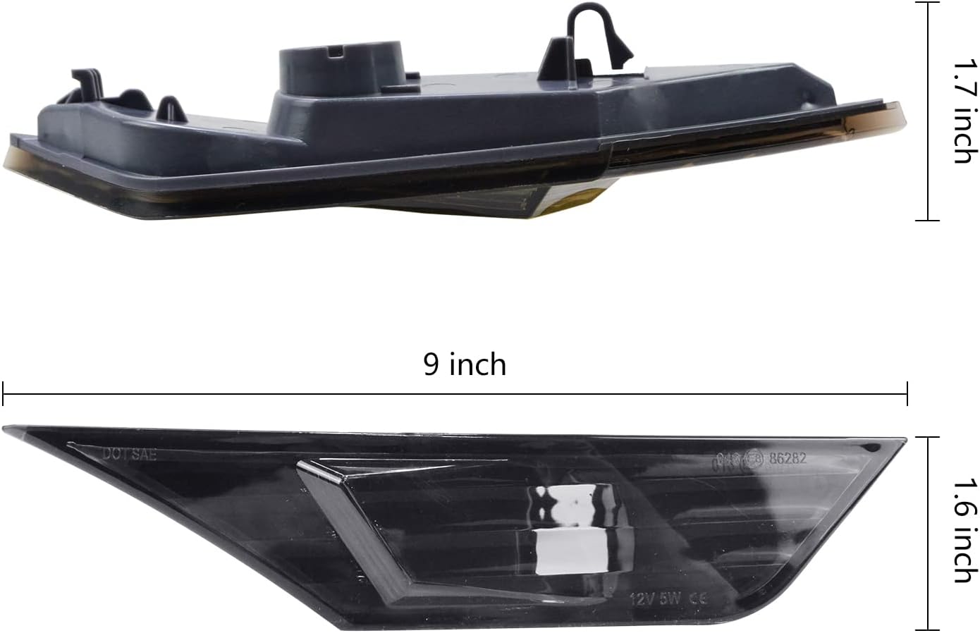 Lámpara de luz de marcador lateral, bombilla LED completa, luz de marcador lateral frontal compatible con Honda Civic Sedan Coupe Hatchback