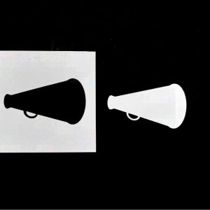 Plantilla de plantilla de megáfono reutilizable de 8 pulgadas, hoja de letrero de plástico con recortes de Mylar para suministros de bricolaje para Plantilla de plantilla de megáfono reutilizable de 8 pulgadas, hoja de letrero de plástico con recortes de Mylar para suministros de bricolaje para