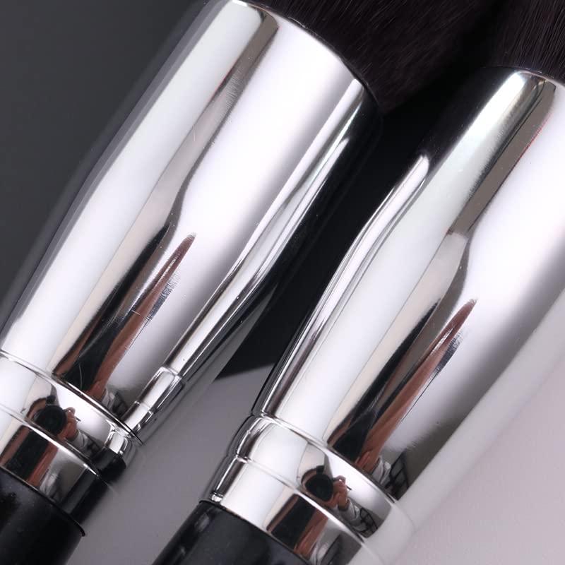 Virola de cobre de lujo de encargo Negro Plata sola cepillo de maquillaje Fundación cepillo (F05)