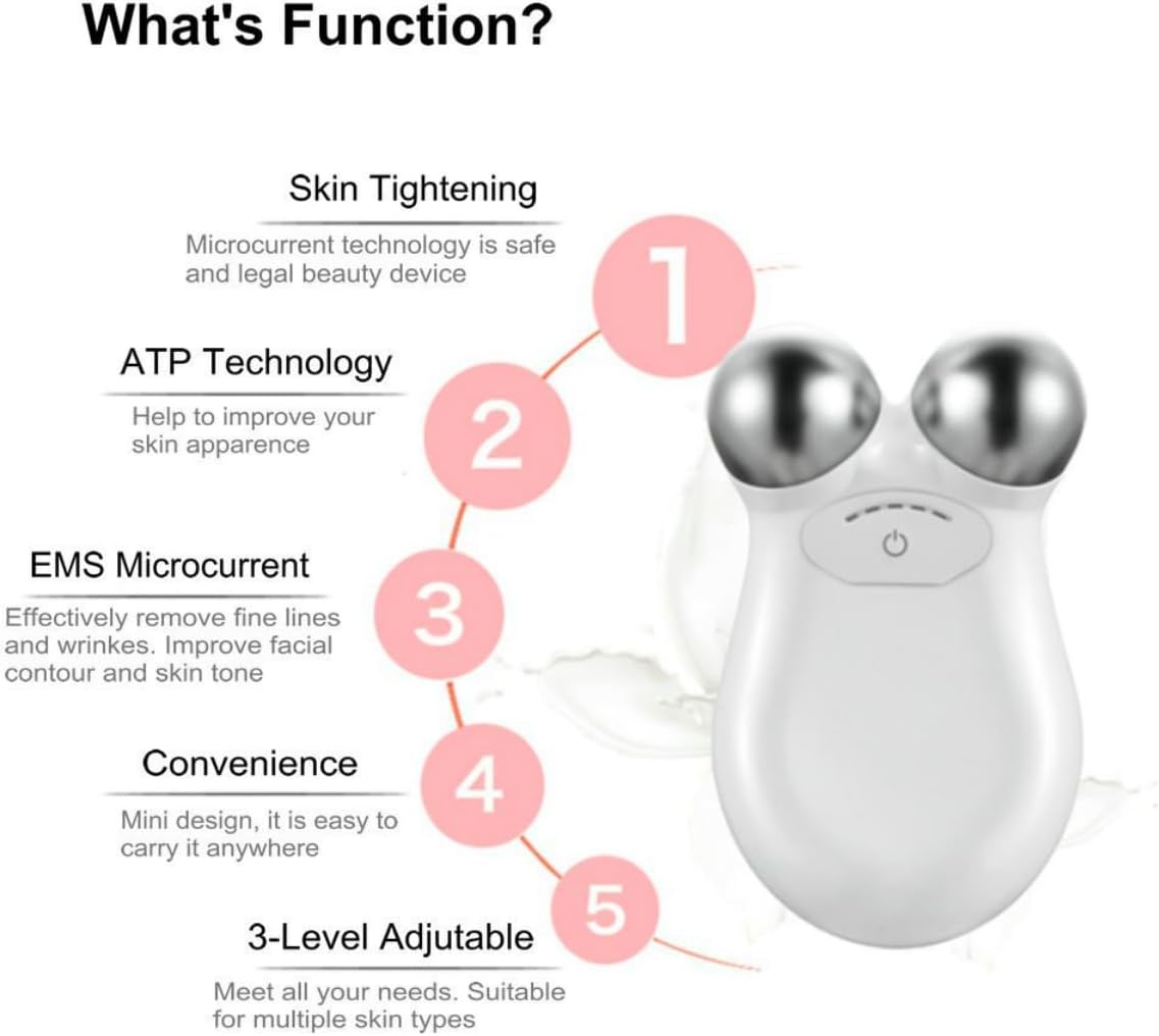 Microcurrent V-Face Tool Mini masajeador eléctrico para antienvejecimiento, reducción de arrugas, spa de rejuvenecimiento, estiramiento facial