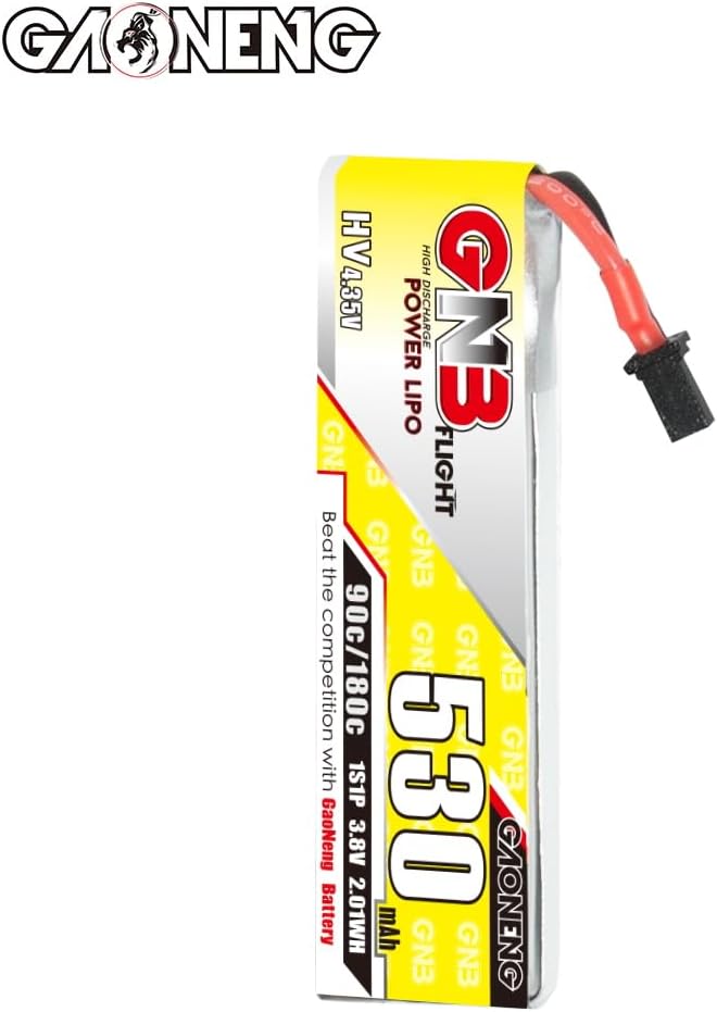 Gaoneng 6 unids A30 conector GNB 1S 530mAh 3.8v HV LiPo batería 90C para Kingkong Tiny7 Beta75S NanoHawk EZ Pilot Pro Kingkong LDARC BetaFPV Beta75X