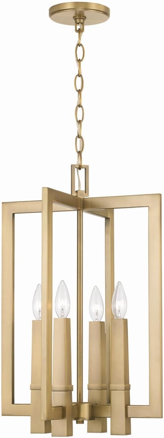 Capital Lighting 549641AD Blake – Lámpara industrial moderna con velas escultóricas para vestíbulo, 4 luces, 240 vatios en total, 22 pulgadas de