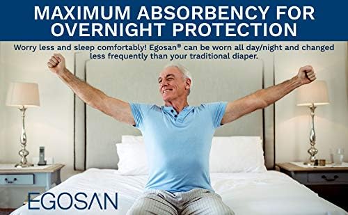 Egosan Ropa interior maxi para incontinencia, ligera, transpirable, desechable, con capa de adquisición de nuevo diseño, ajuste elástico con máxima