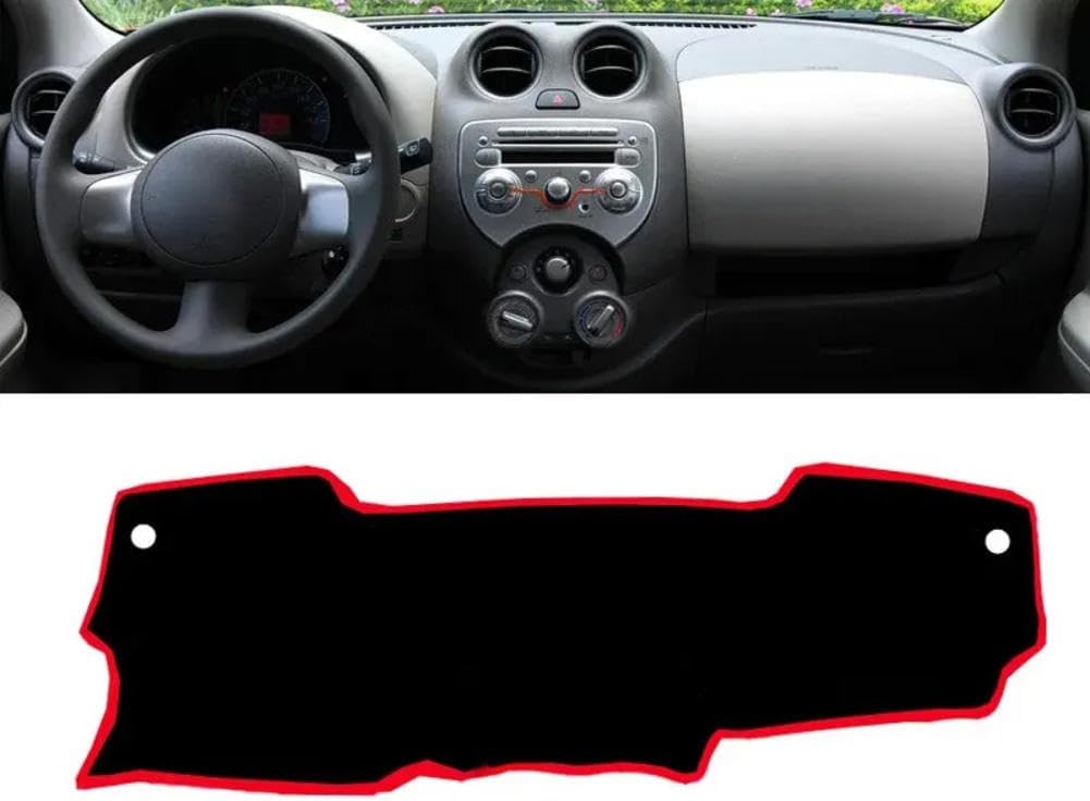 Para Nissan March Micra K13 2010-2016, alfombrilla para salpicadero, cubierta adhesiva para salpicadero, parasol
