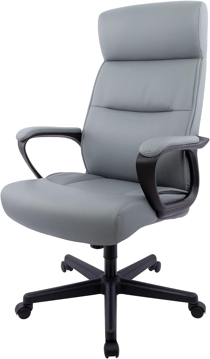 STAPLES Rutherford Luxura – Silla de gerente, gris, paquete de 2 (58677Vvs)