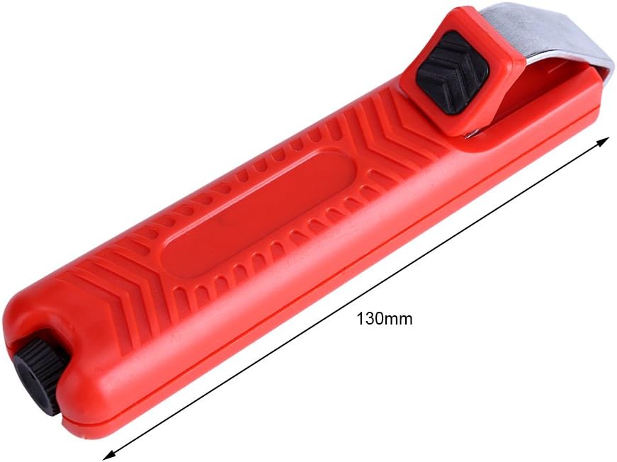 Pelacables, herramienta de corte de pelado de alambre de plástico rojo para 0.315-1.102 in de PVC de goma de cable de extracción precisa de la