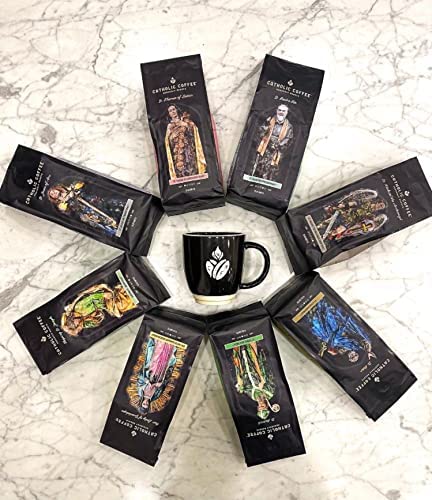 St. Nicholas Christmas Blend Café católico Heavenly Roasts café molido (grano entero), 12 onzas