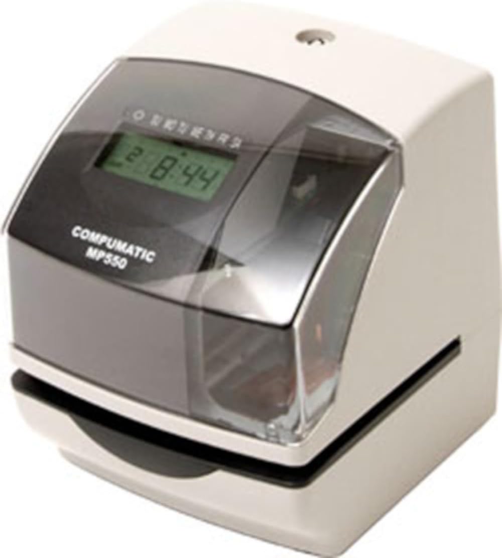 Compumatic MP550, timbre de tiempo electrónico y reloj grabador de tiempo, resistente, para nómina, validación de documento, trabajo