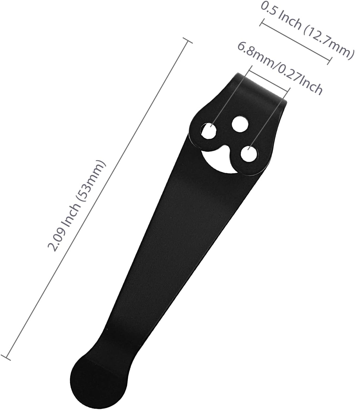Clip de bolsillo de transporte profundo con tornillos, clip trasero de bolsillo de aleación de titanio para Spyderco C81 C10 C11, clips de bolsillo