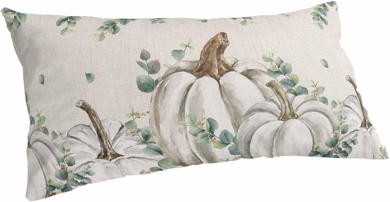 Fundas de almohada de eucalipto y calabaza, tamaño King, fundas de almohada suaves para cama, fundas decorativas de lujo para sofá de cuerpo largo