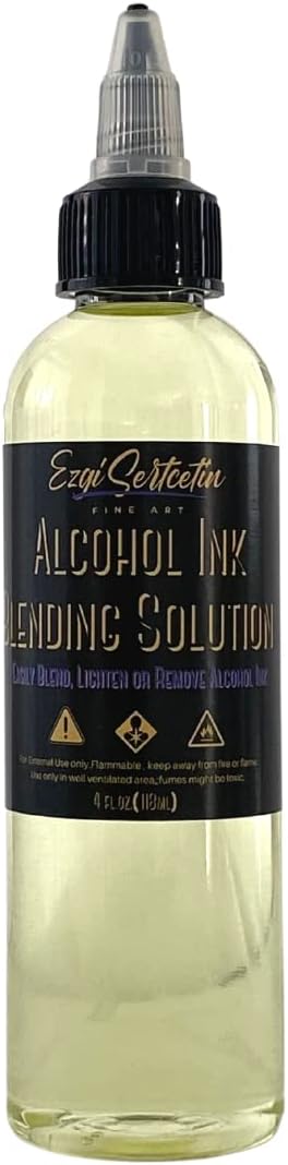 Solución de mezcla de tinta de alcohol prémium para aclarar, mezclar, diluir, volver a mojar, quitar o levantar la tinta, 4 onzas por volumen