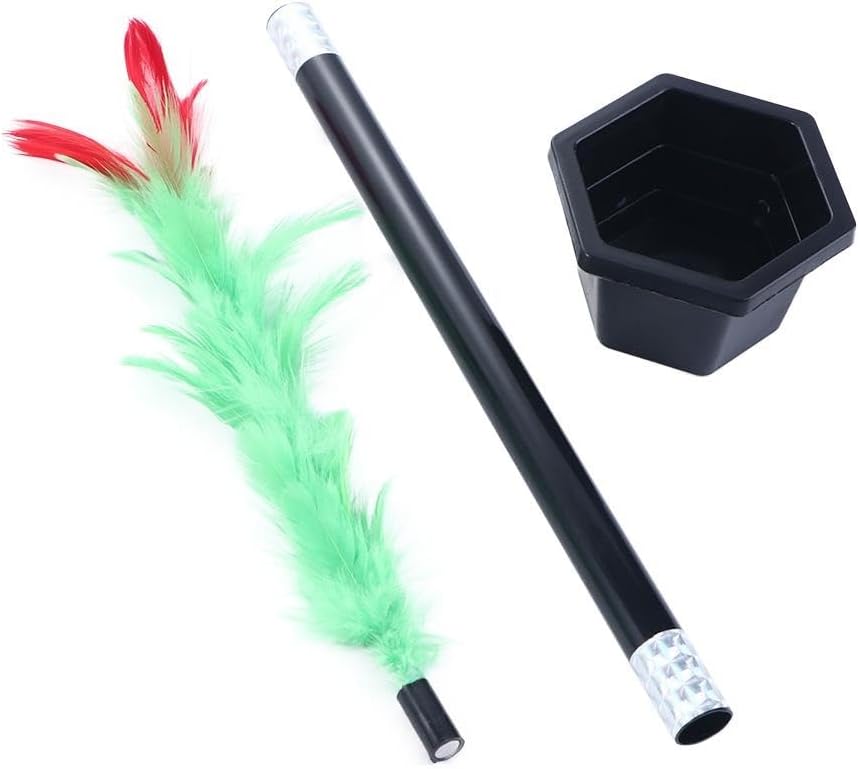 Stick to Rose Trucos de magia Varita mágica a flor Trucos de magia fáciles Juguetes divertidos Show Performance Prop para adultos, adolescentes,