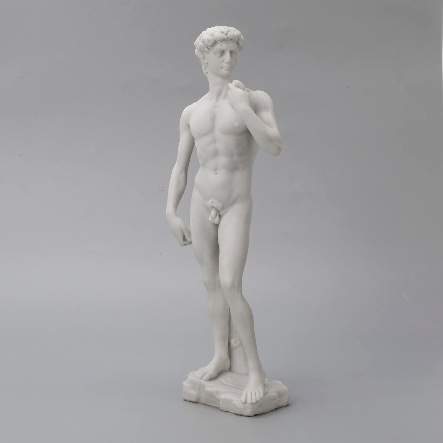 Veronese Design 13 pulgadas David por Michelangelo Estatua Escultura Resina Escultura Blanco Mármol Acabado