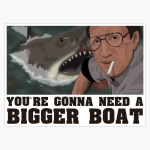 You’re Gonna Need A Bigger Boat – Calcomanía de vinilo para parachoques de mandíbulas de 5 pulgadas You’re Gonna Need A Bigger Boat – Calcomanía de vinilo para parachoques de mandíbulas de 5 pulgadas