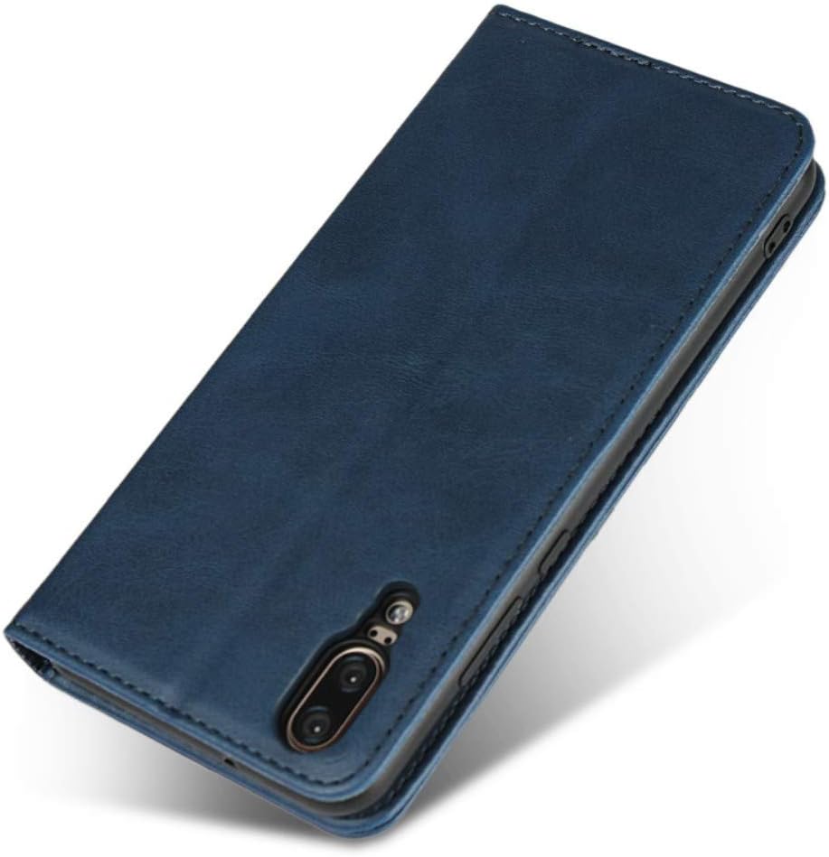 SunYoo Funda para Huawei P20, funda magnética de cuero con patrón de piel de vaca tipo libro con ranuras para tarjetascompartimento para efectivo